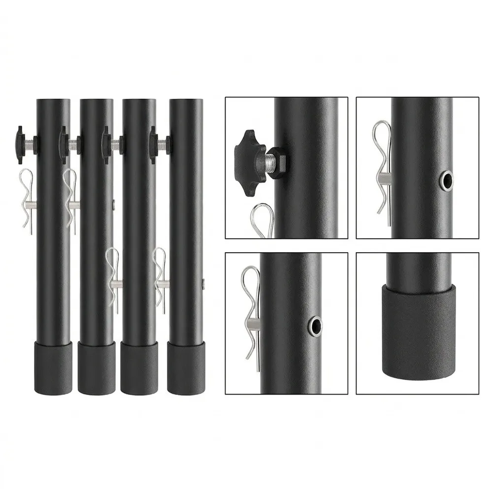 for Adjustable Table Leg Extenders 4 Pack Steel Material 3 Height Options 2in to 6in for Enhanced For Comfort and Stability
