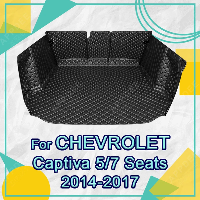 Auto Full Coverage Trunk Mat For Chevrolet Captiva 5/7-Seat 2014-2017 16 15 Car Boot Cover Pad Interior Protector Accessories