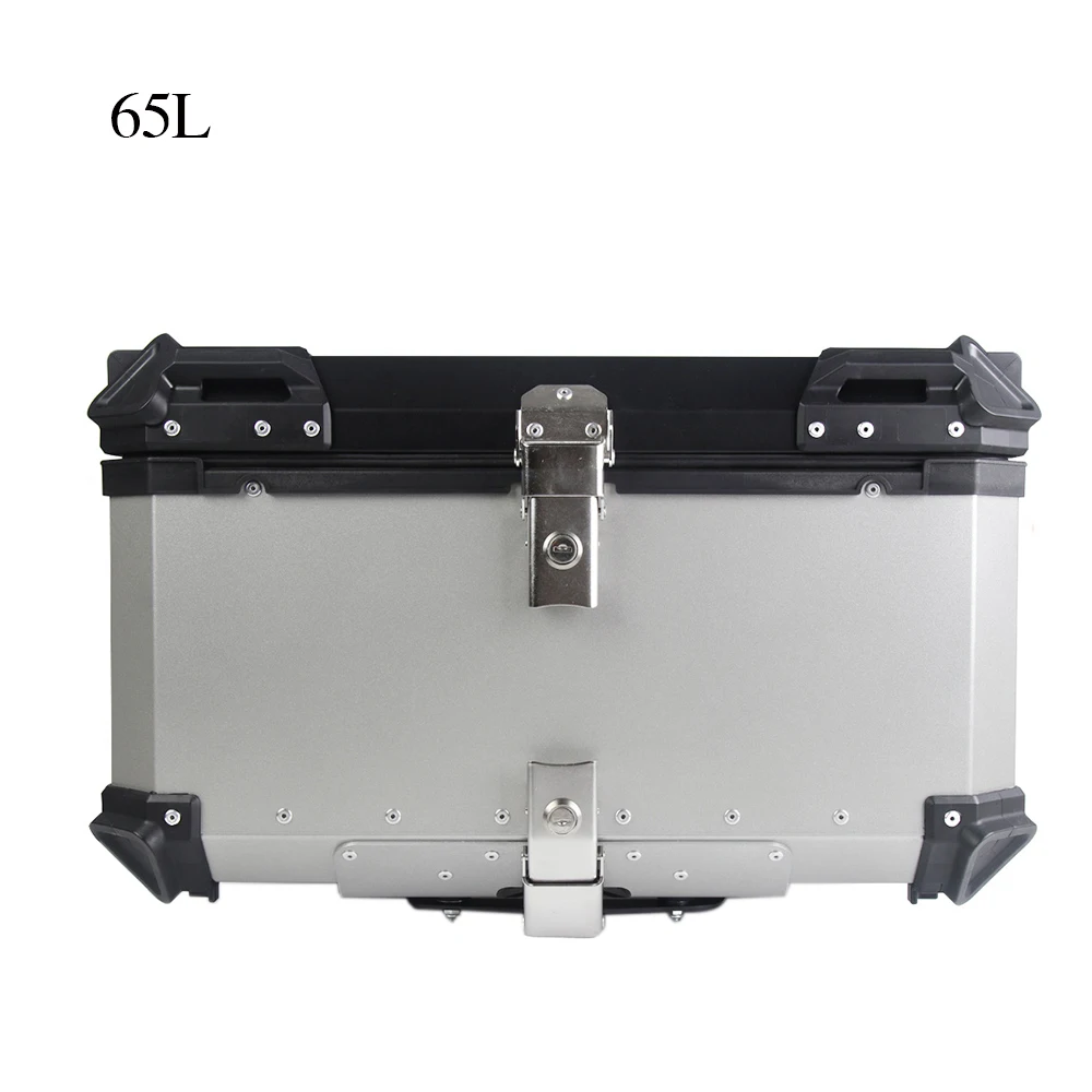 65L Universal Motorcycle Rear Trunk Luggage Case Storage Tail Box Quick Release Motorcycle Carrier Product Box Aluminum Alloy