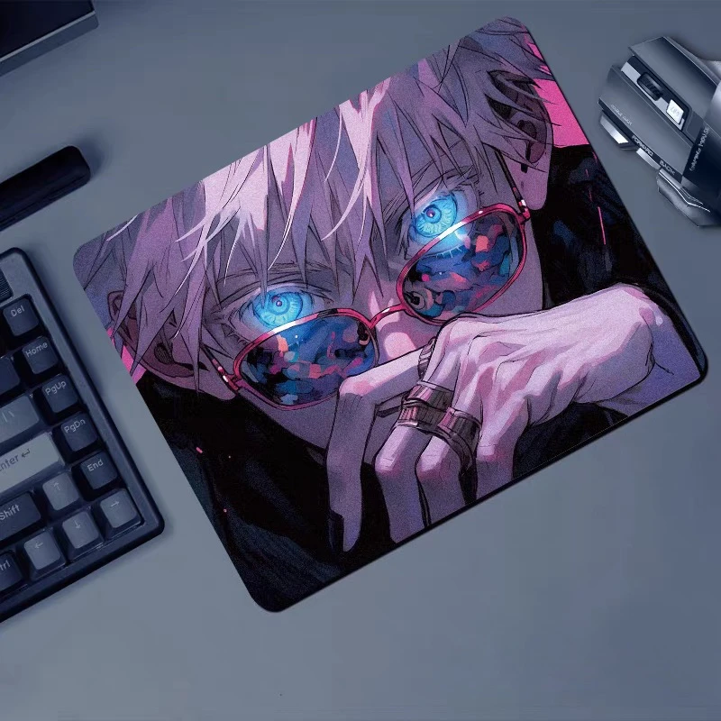 Laptop Jujutsu Kaisen Gojo Satoru Small Leather Mousepad Cartoon Ryomen Sukuna Fushiguro Megumi Animation Table Pad Keyboard Pad