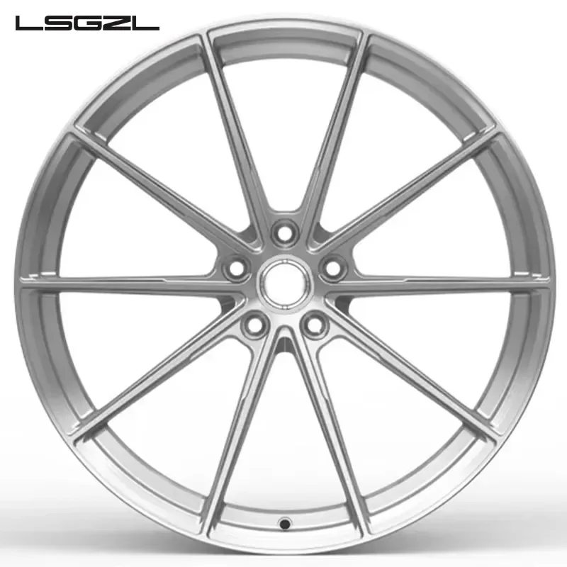 i Custom 1 Piece Forged Wheel 18 19 20 21 22 Inch Brushed Silver Machined Face 5x114.3 5x112 5x130 6x139.7Jante for