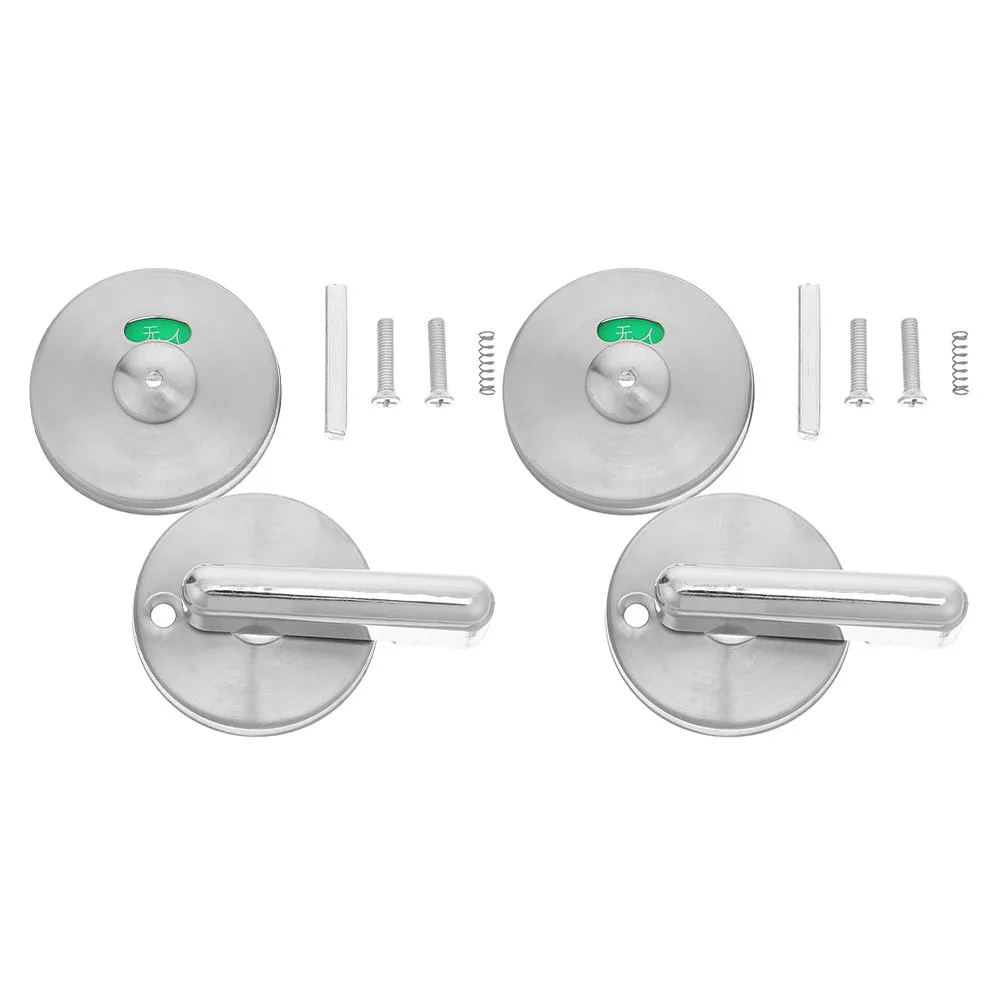 

2Set Indicator Privacy Bolt for Toilet Doors - Heavy Duty Bathroom Stall Hardware Occupied Vacant Lock for Public Restroom
