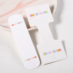 50pcs 3 Sizes Packing Paper Cards for Handmade Jewelry Necklace Bracelet Display Retail Price Tag Hair Accessories Hanging Lable