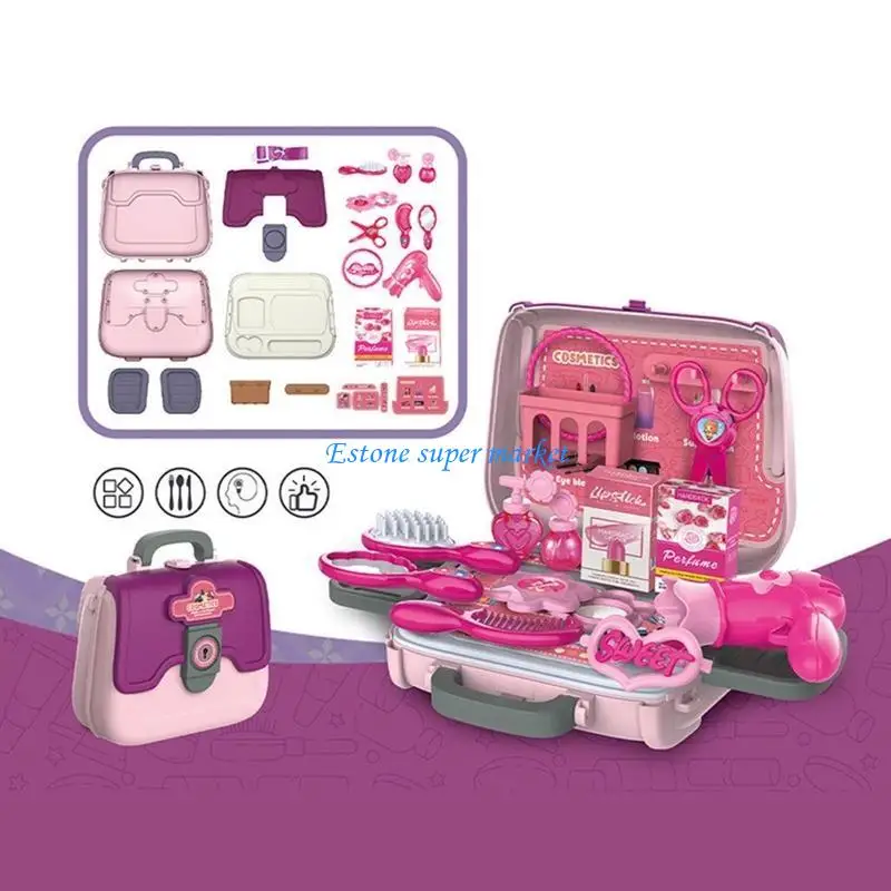 090B Kinderen Levensechte keuken Minivoedsel Hamburger Rugzak Speelgoed voor 3-8 kinderen