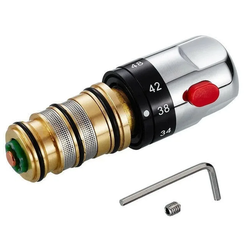 Brass Thermostatic Mixing Valve Ceramic Cartridge for Solar Water Heater Temperature Control WJ911