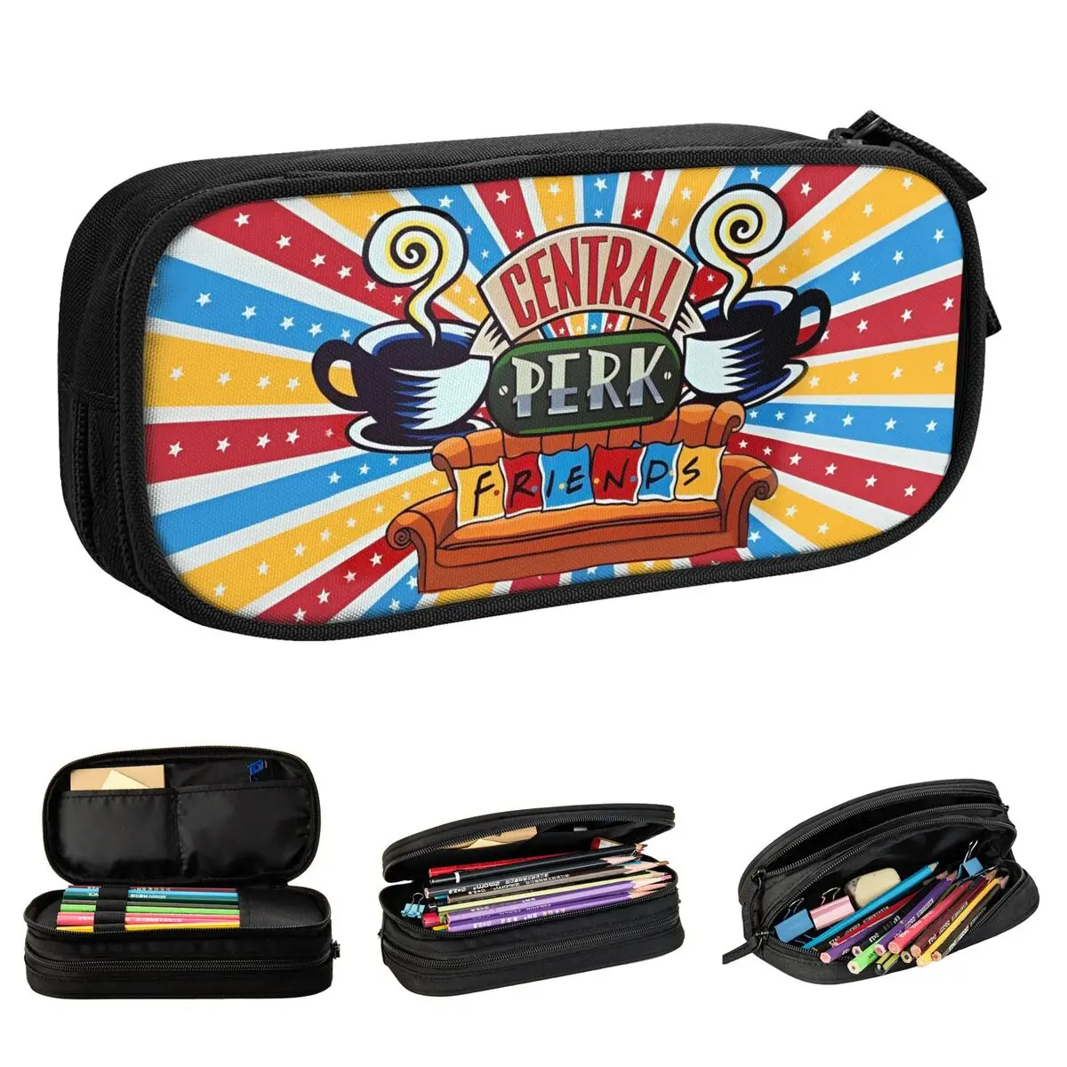 Friends Central Park Pencil Cases Fashion Pen Box Bags Kids Big Capacity School Supplies Gift Pencil Pouch