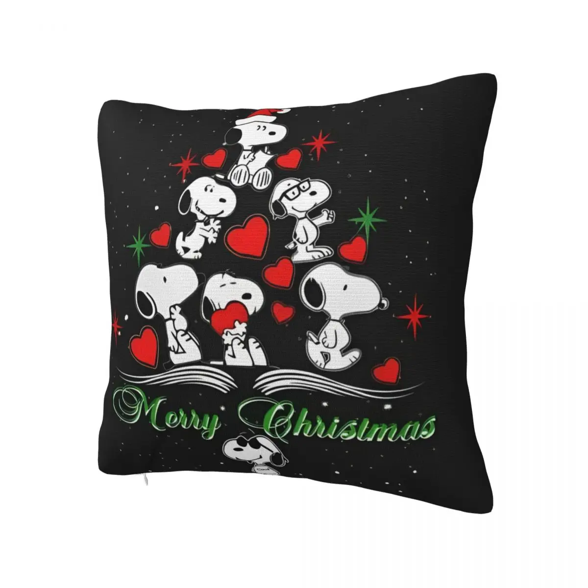 Merry Christmas Pillow Cover Snoopy Comic Morden Pillow Case For Office Car Home Decorative Cushion Cover Soft Pillowcases Gift