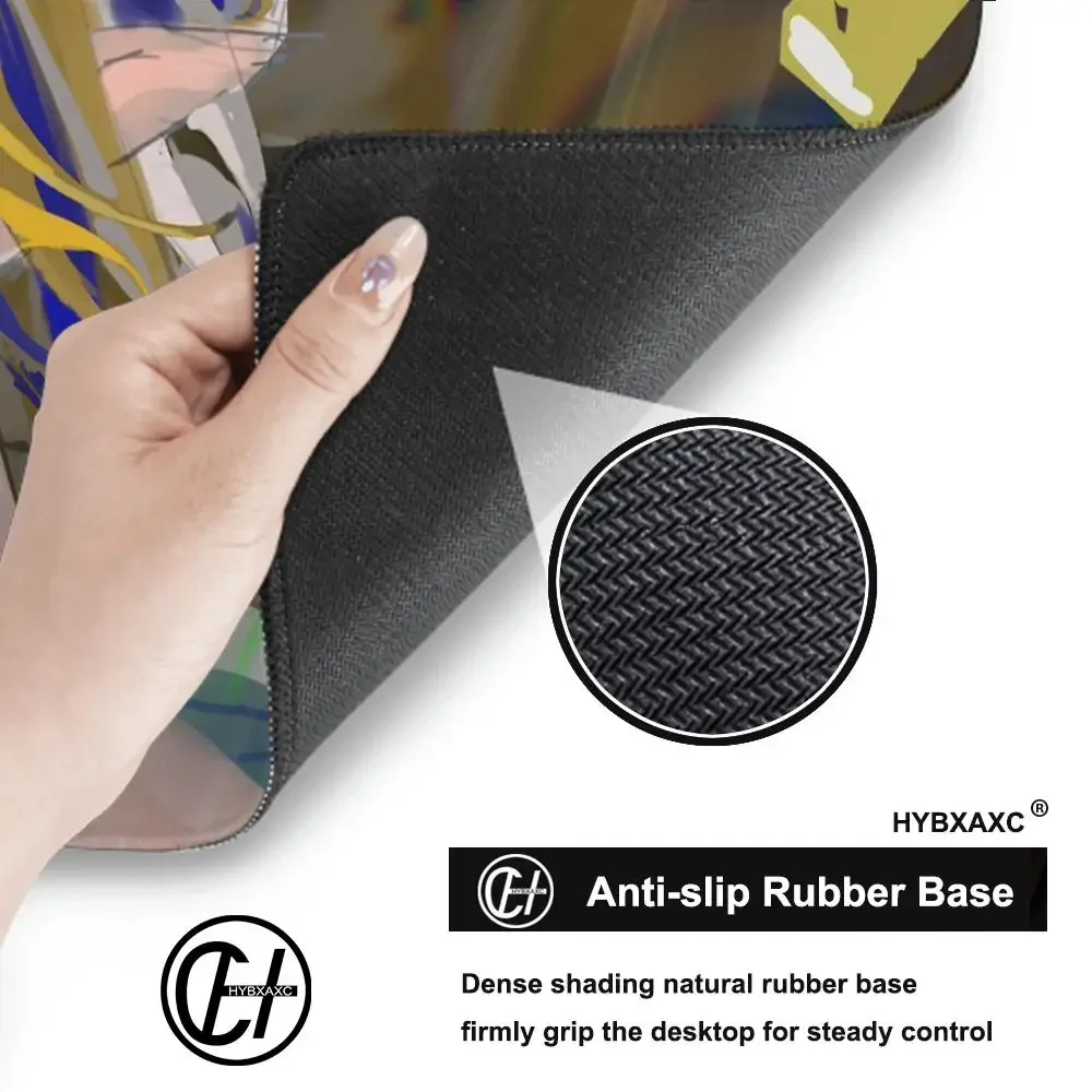 HYBXAXC Muismat Bureau Schattig HD Bureauonderlegger Uitgebreide gamingtoetsenbordmatten Grote XXL Gamer Arknights Shu Schattig meisje muismat 90x40