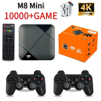 M8 Mini Video Game Console 10000 Games Football Racing Plumber 64GB 4G 4K GBA CP1 Game Stick for Android TV Box