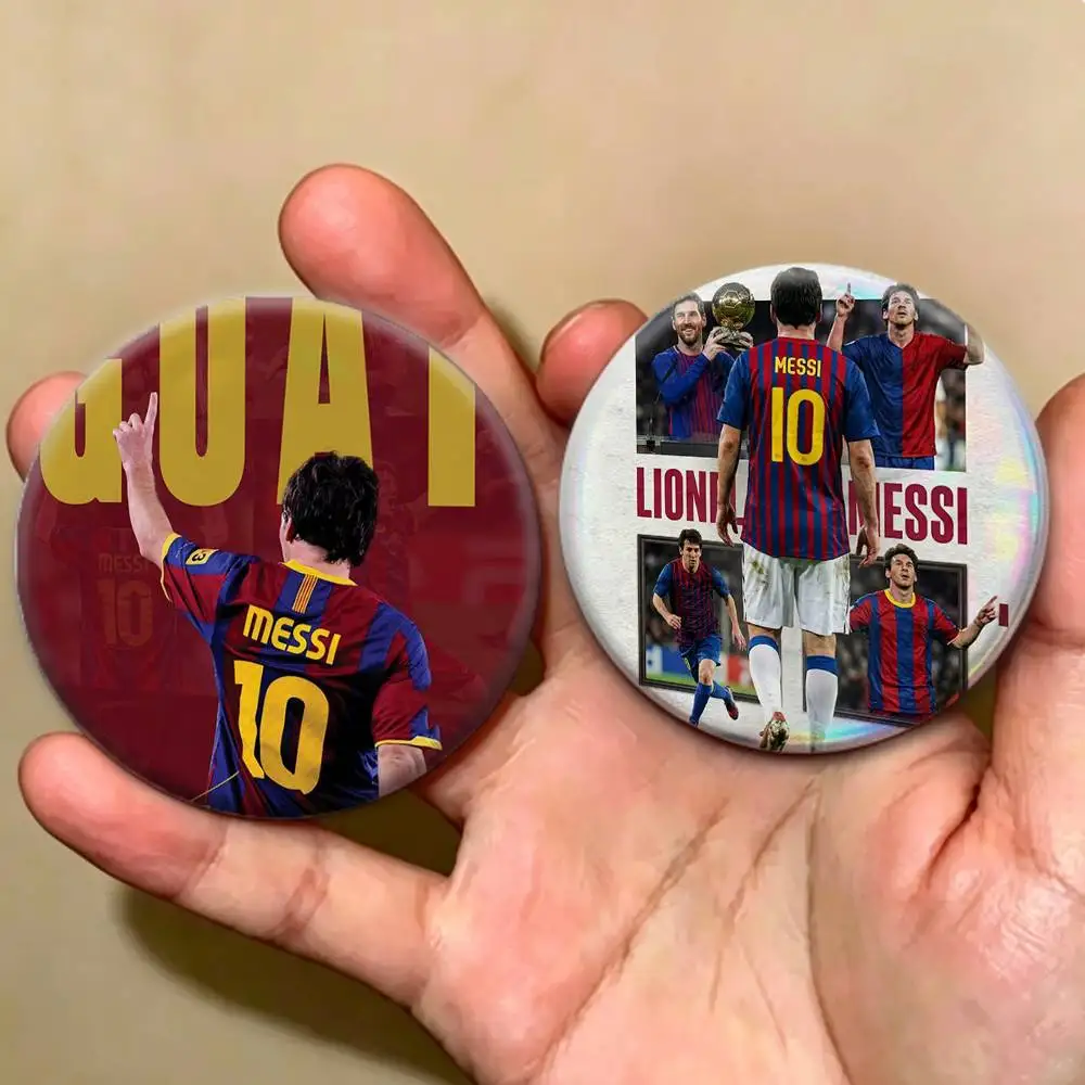 Argentina L-Lionel Messi-i  Badges Creative Tinplate Button PinsBrooch Badge Clothes Backpack