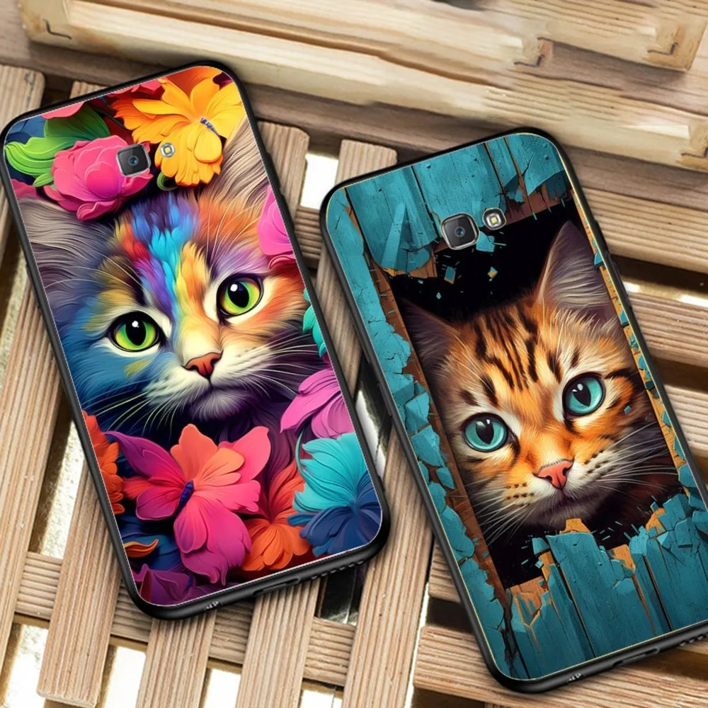 Cute Detection Cat Phone Case For Samsung J 7 plus 7core J7 neo J6 plus prime J6 J4 J5 Mobile Cover