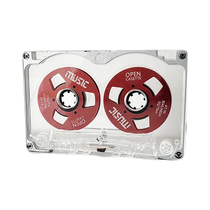 NEW-50 Minute Retro Blank Tape Disk Double-Sided Metal Small Open Disk Blank Cassette Tape Tape Disk