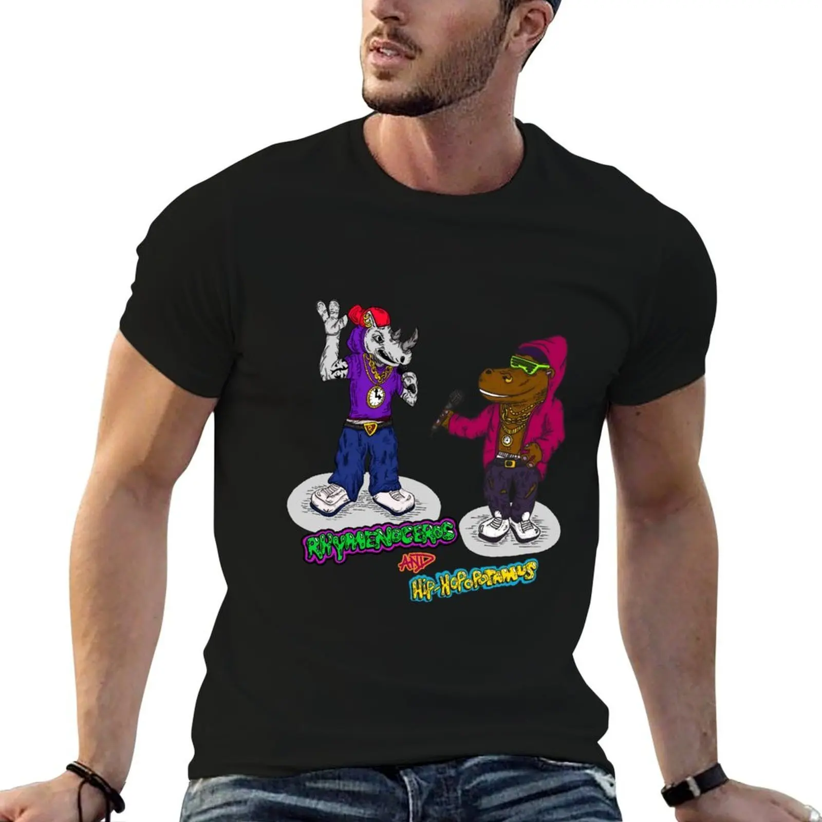 

FLIGHT OF THE CONCHORDS - THE HIPHOPOPOTAMUS AND THE RHYMENOCEROS - TOGETHER ON ONE SHIRT T-Shirt man tshirt T-Shirt