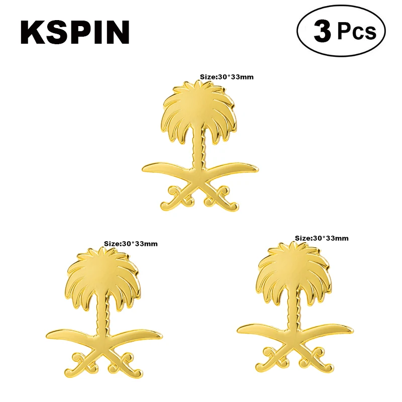 3pcs a lot Coconut Tree Badge Lapel Pin Brooches Pins Flag badge Brooch Badges