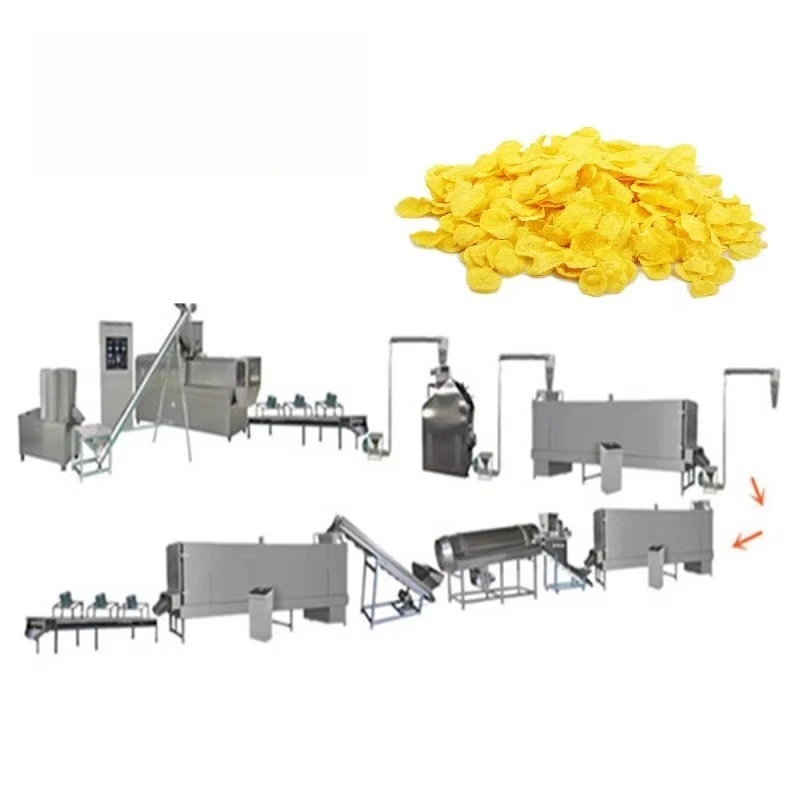 Customized Automatic Corn Flake Production Line Breakfast Cereal Maker Extruder Machinery