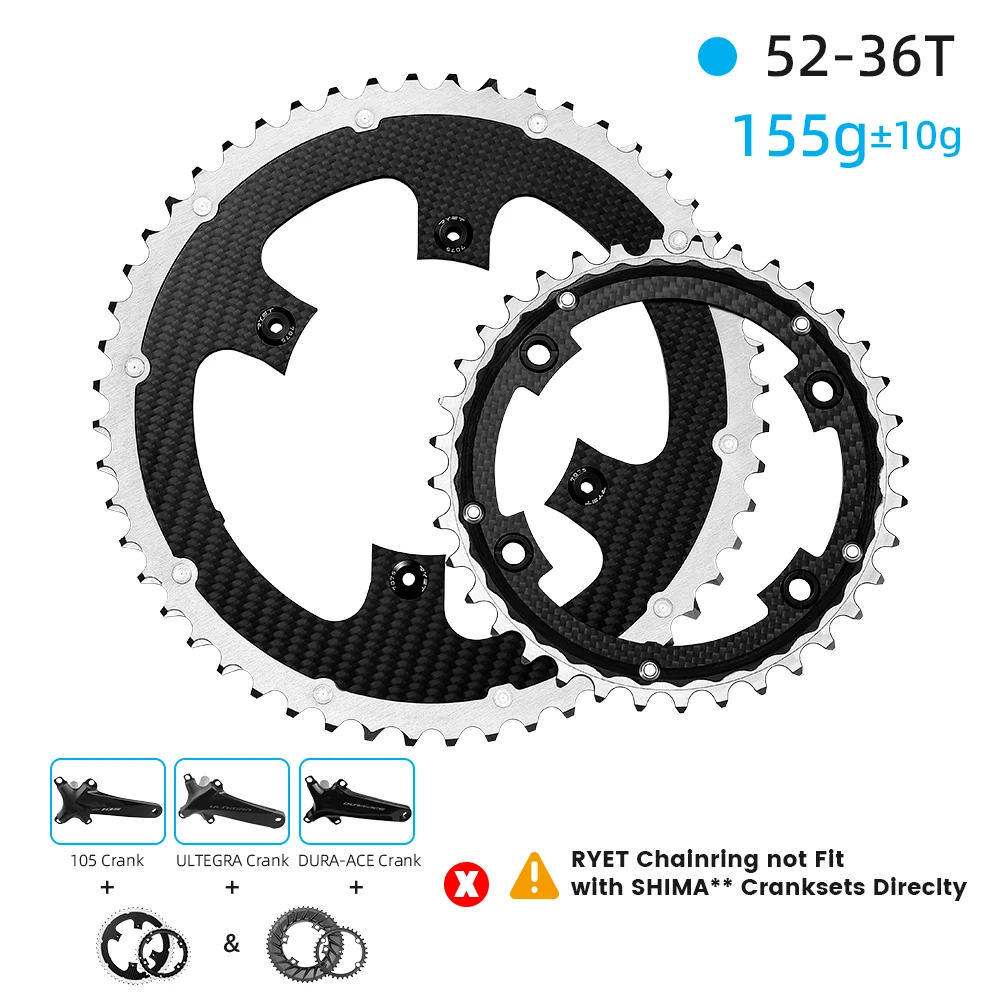 LEXON 道路フルカーボンクランクセット超軽量自転車クランク 29
