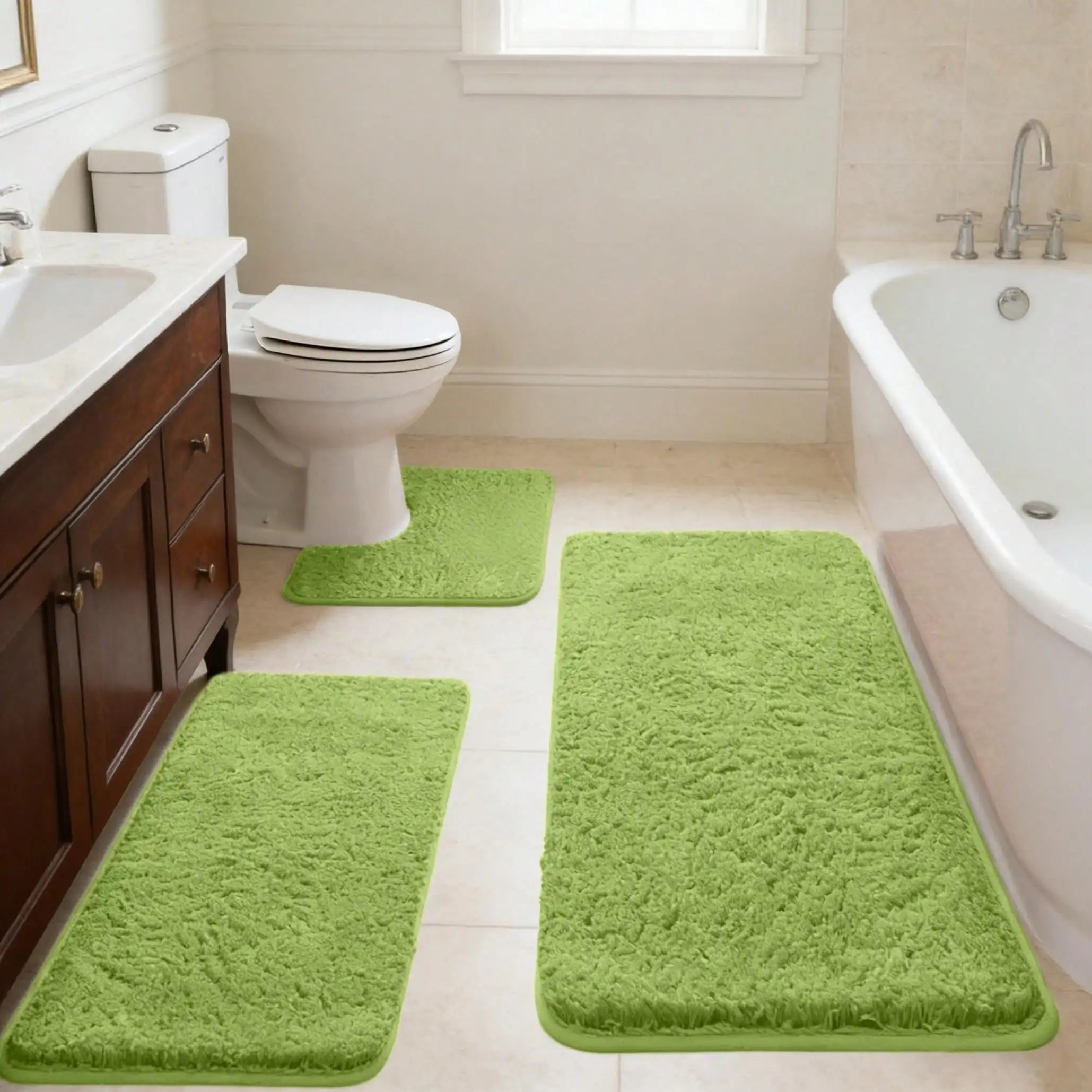 3-Piece Memory Foam Bath Mat Set 5