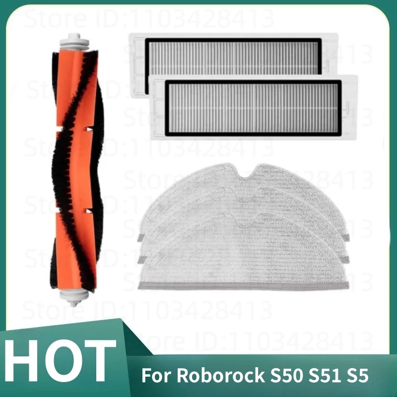 

For Roborock HEPA Filter Mop Main Brush Parts S50 S51 S5 Vacuum Cleaner Replacement of Accessories