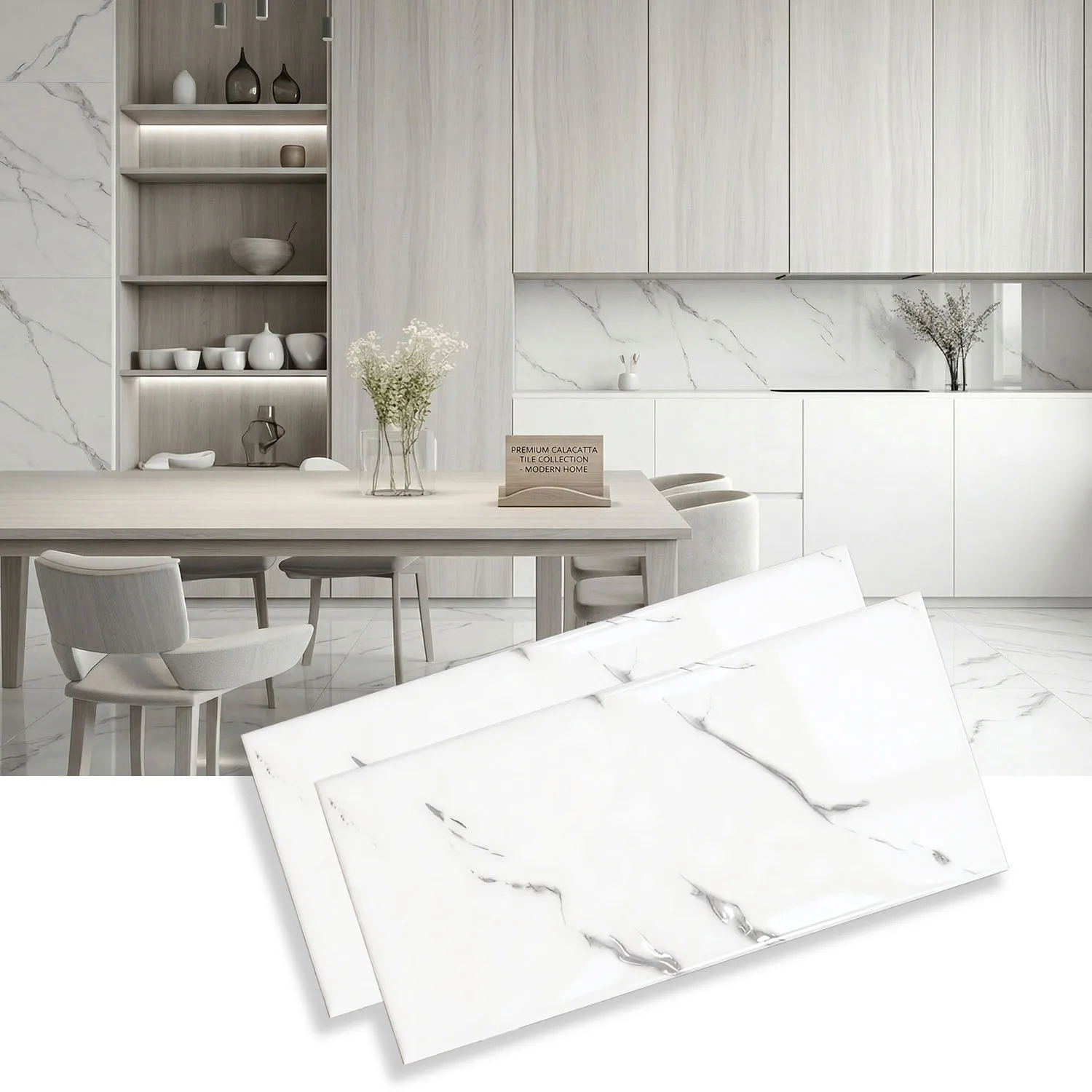 

10-50pcs Self-Adhesive IXPE Marble Wall sticker Waterproof & Easy Clean, Peel And Stick Tile Backsplash for Kitchen Bathroom