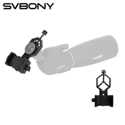 Svbony Universal Cell Phone Adapter Mount Support Eyepiece Diameter 25-48mm for Binocular Monocular Spotting Scope Telescope