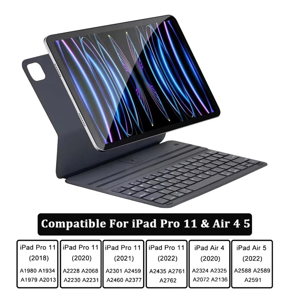 Portable Keyboard Folio Cover For iPad Air 11 13inch,iPad 10,Air 4