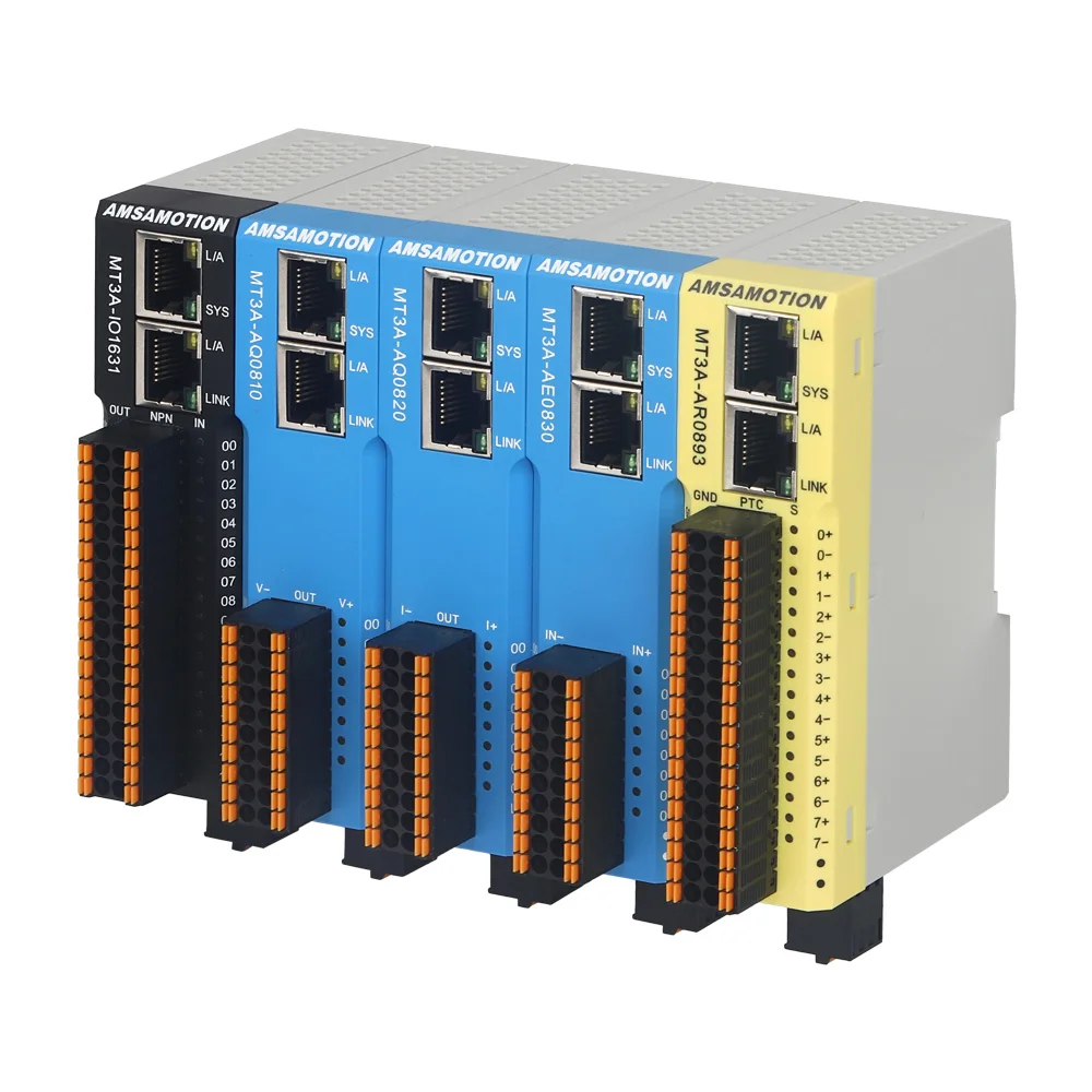MODBUS TCP 원격 I/O 모듈 디지털 아날로그 MT3A 시리즈 16채널 PNP NPN MT3A-AQ0810 MT3A-AE0830 MT3A-IO1631 MT3A-ID1630