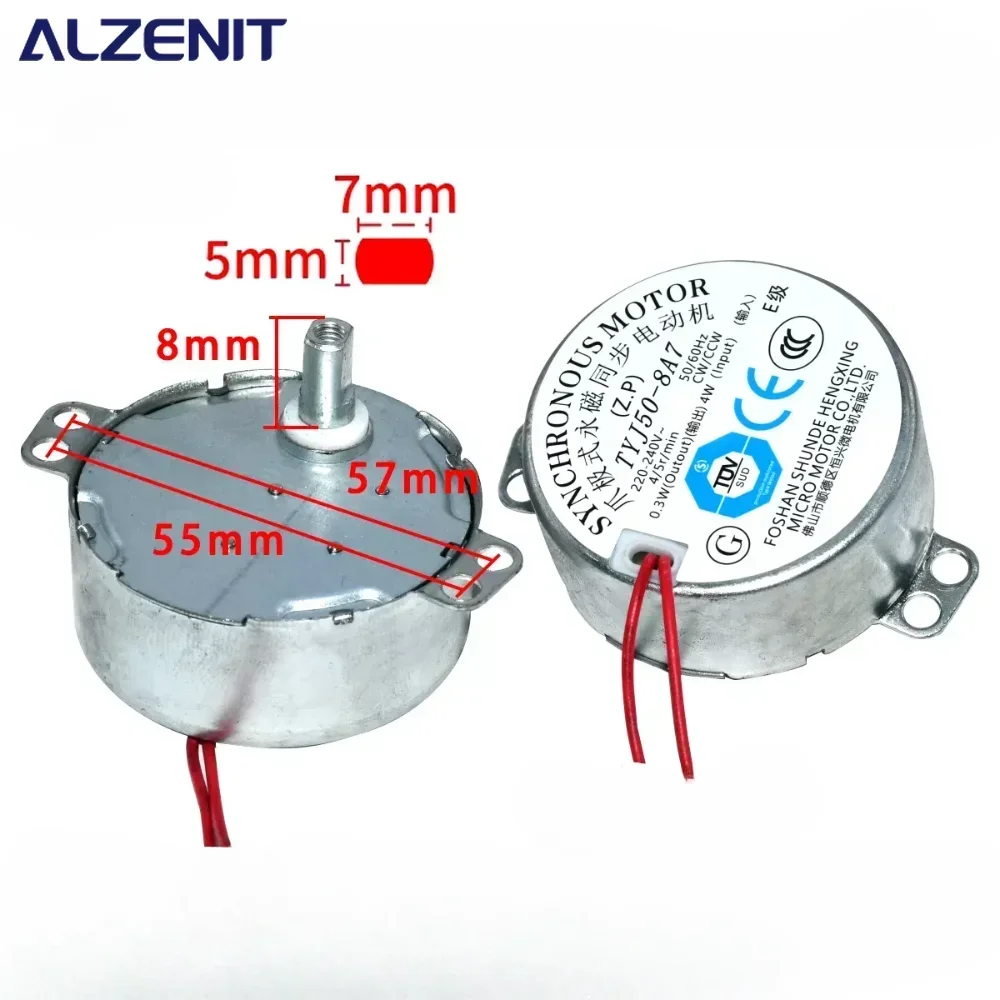 Synchronous Motor For Midea Microwave Oven Electric Turntable 8mm TYJ50-8A7 220-240V 50Hz 4W Air Blower Parts