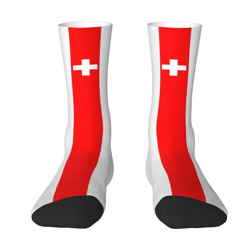 Y2K Swiss Switzerland flag dress men women warm fashion crew socks