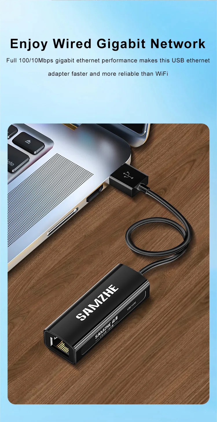 SAMZHE USB-Ethernet-Adapter, USB 3.0 auf RJ45, USB-Hub für Computer, Ethernet-Adapter, Netzwerkkarte, USB, kompatibel mit Xiaomi Mi Box S und Nintendo Switch. – Detail 18
