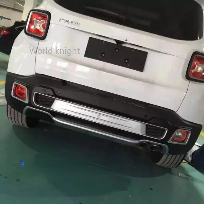 For Jeep Renegade 2016-2018 Car Rear Bumper Diffuser lip Spoiler ABS Chrome Car Styling Auto Protect Accessories Brand New