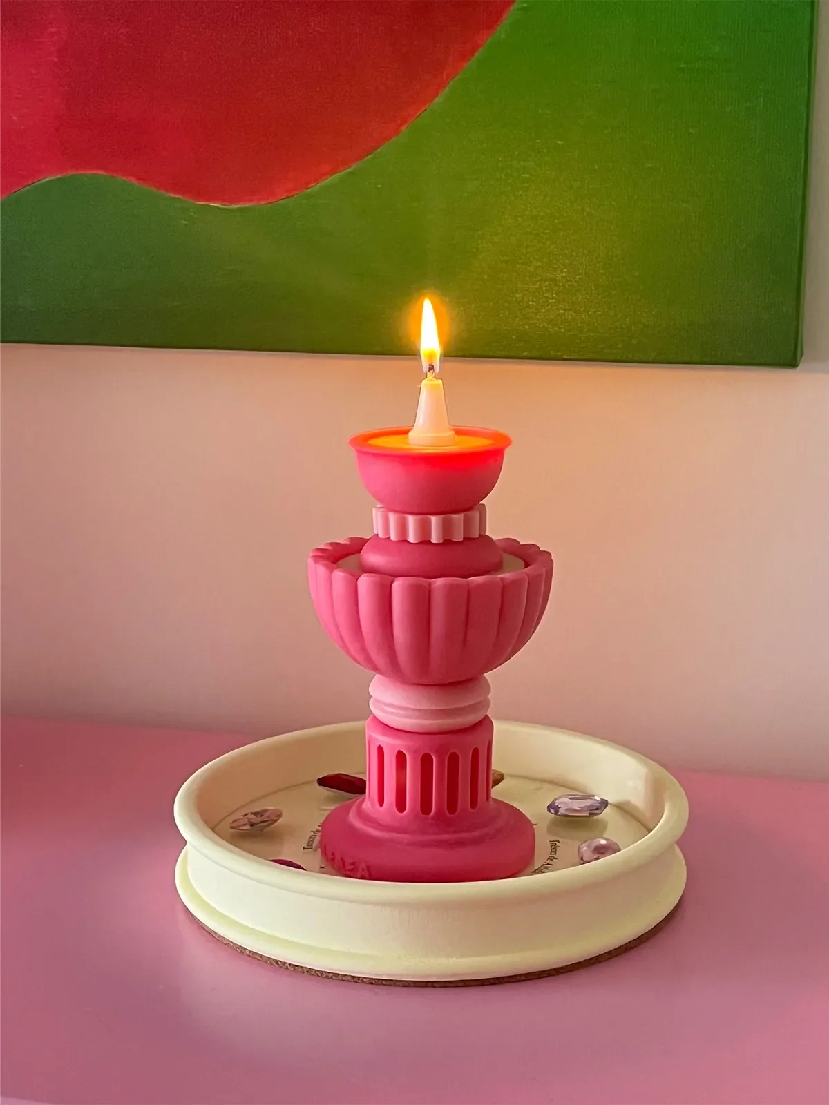 Trevi Fountain Pink Treasure Scented Candles, Gift Box Romantic Birthday Gifts Holiday Gifts