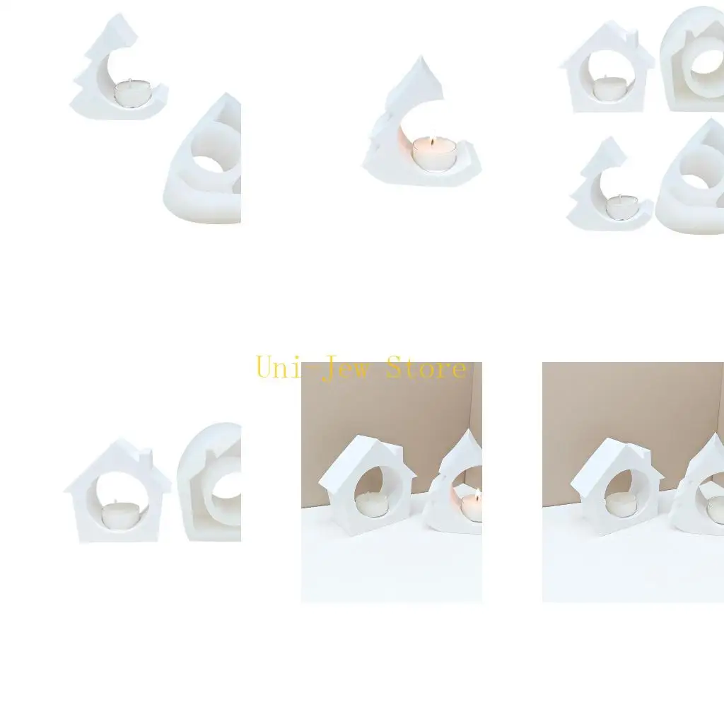 

40 ГБ форма дома подсвечник пластыри формы DIY подсвечник бетон цемент силиконовые формы эпоксидная смола ремесло формы домашний