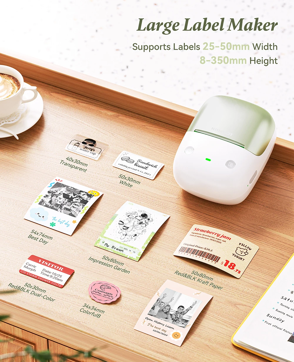 

Niimbot 300 DPI Label Printer Red Black Printing Label Maker for Price Tag Small Bussiness Home Office Photo Label Machine