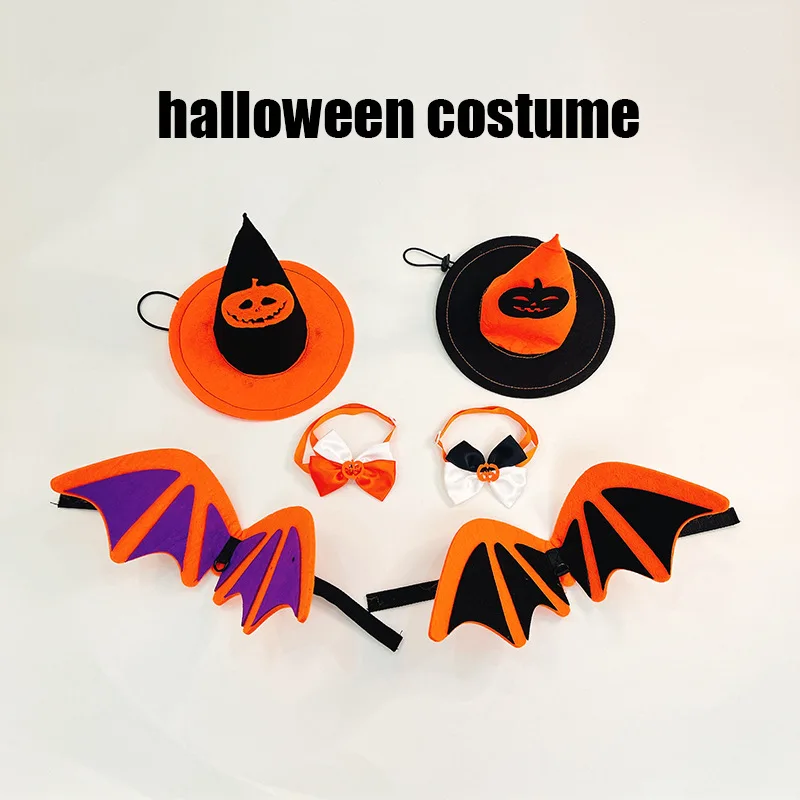 

Pet Halloween Transformation Costumes, Bat Wing Clothes, Dog Pumpkin Hats, Cat Bow Ties, Necklaces, Decorative Items