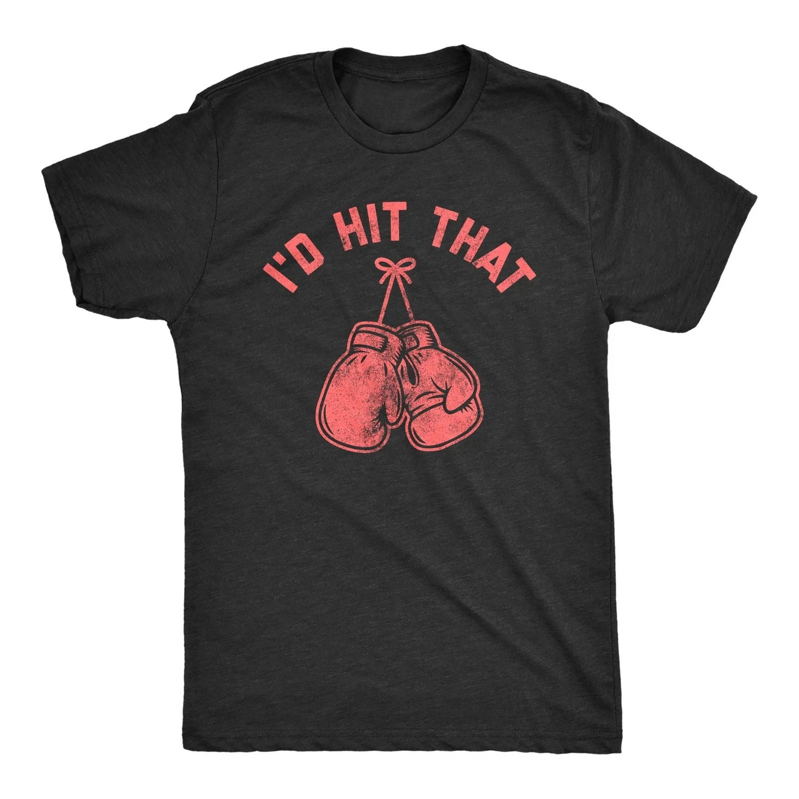 Camiseta para hombre I'd Hit That, divertidas guantes de boxeo, entrenamiento Cardio, Fitness, punzón, moda urbana, Hip-hop, Rock, manga corta para mujer