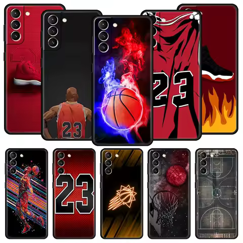 Basketball Basket Sports Phone Case For Samsung Galaxy S25 S24 S23 FE S22 Ultra S20 S21 5G S10 Plus S10E Soft Black Cover