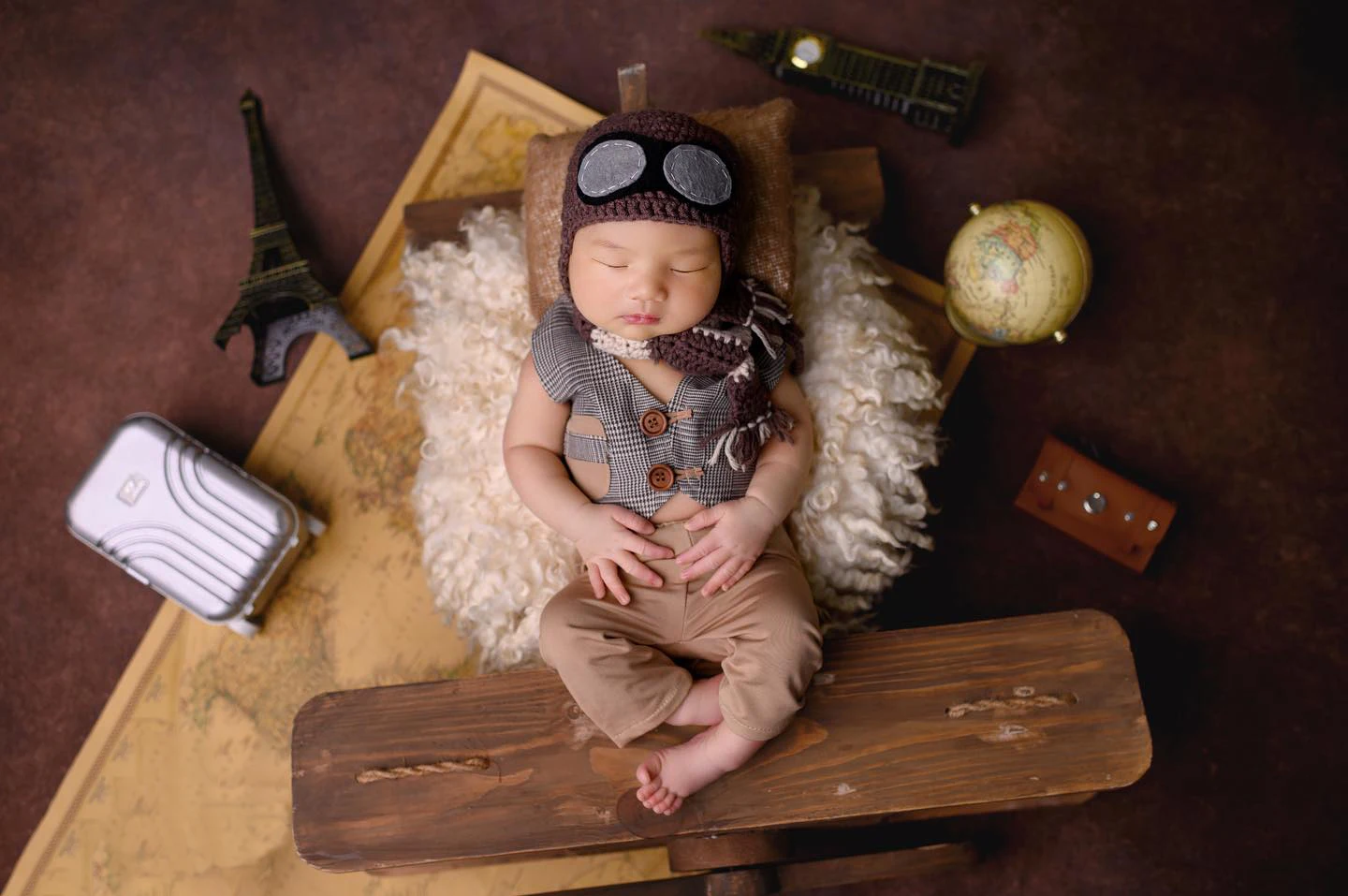 Ensemble de photographie pour nouveau-né, enveloppement et tenue pour les souvenirs de Clarke pendant les séances photo, parfait comme accessoires pour bébé ou 303.