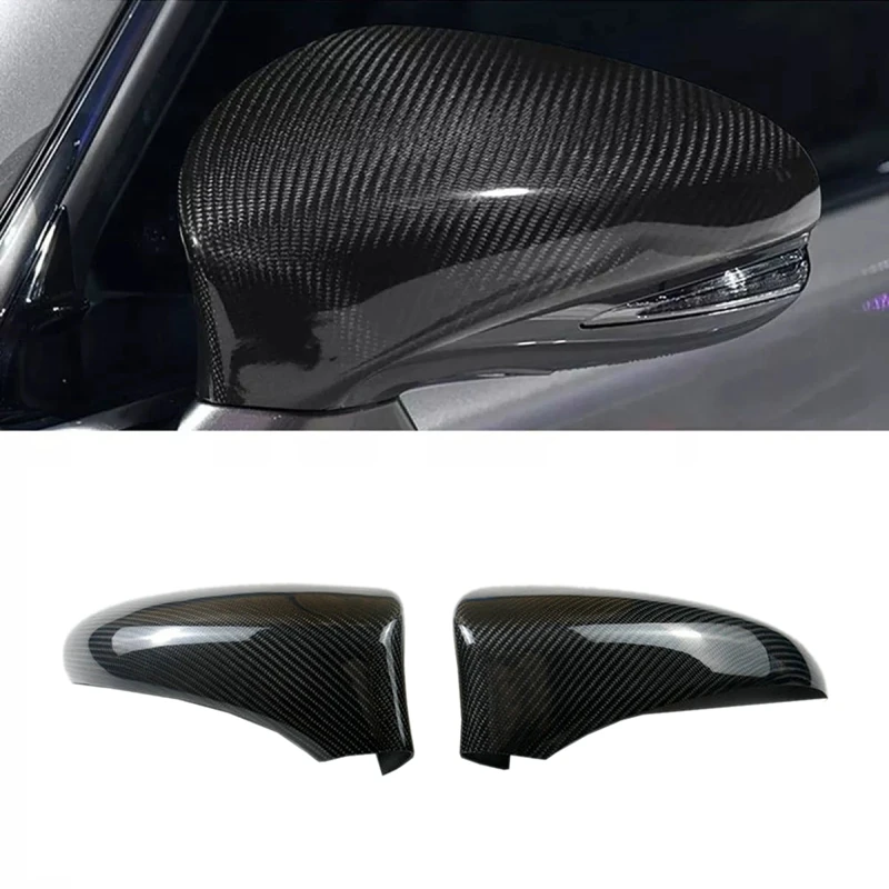 1 Pair Rearview Mirror Cover Carbon Fiber Side Rear View Mirror Cover Caps For Lexus GS ES RC RCF GSF CT LS RHD