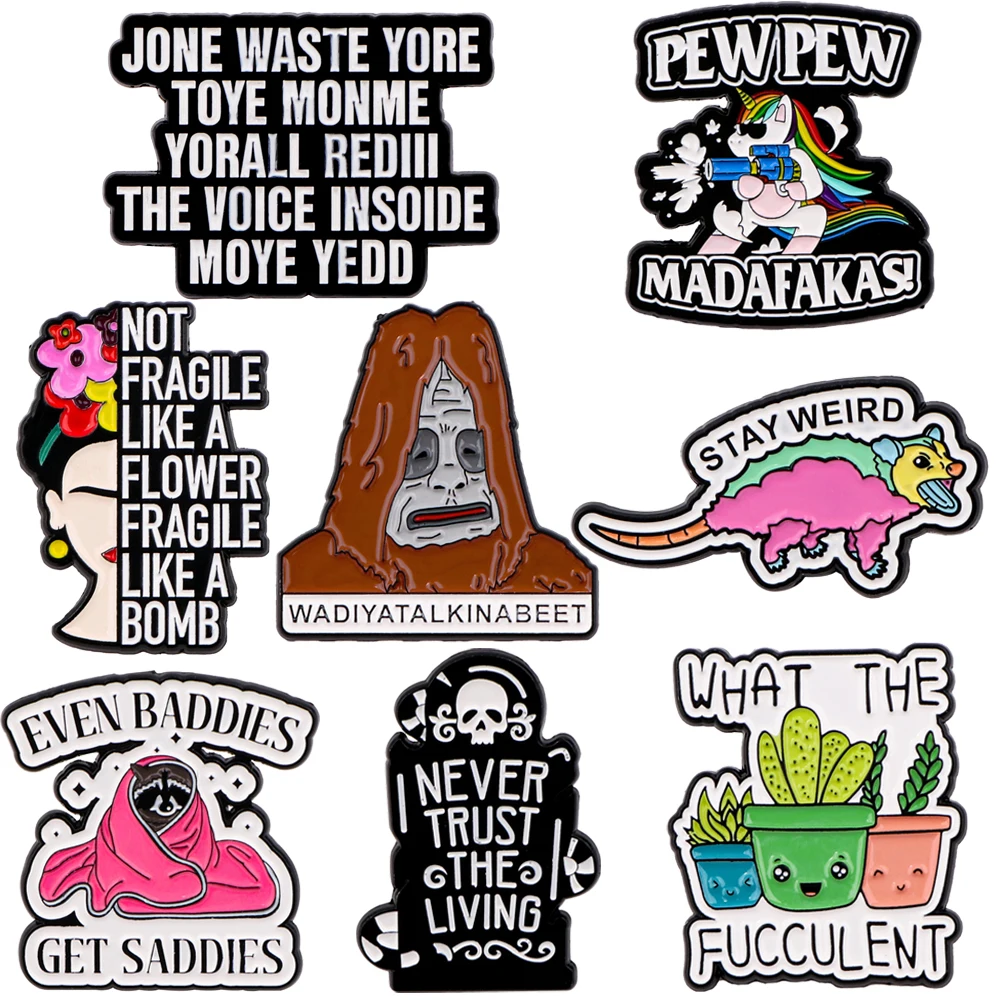 Get Saddies Enamel Pin Brooches for Clothes Badges on Backpack Bags Collar Hat Badge Lapel Pins Jewelry