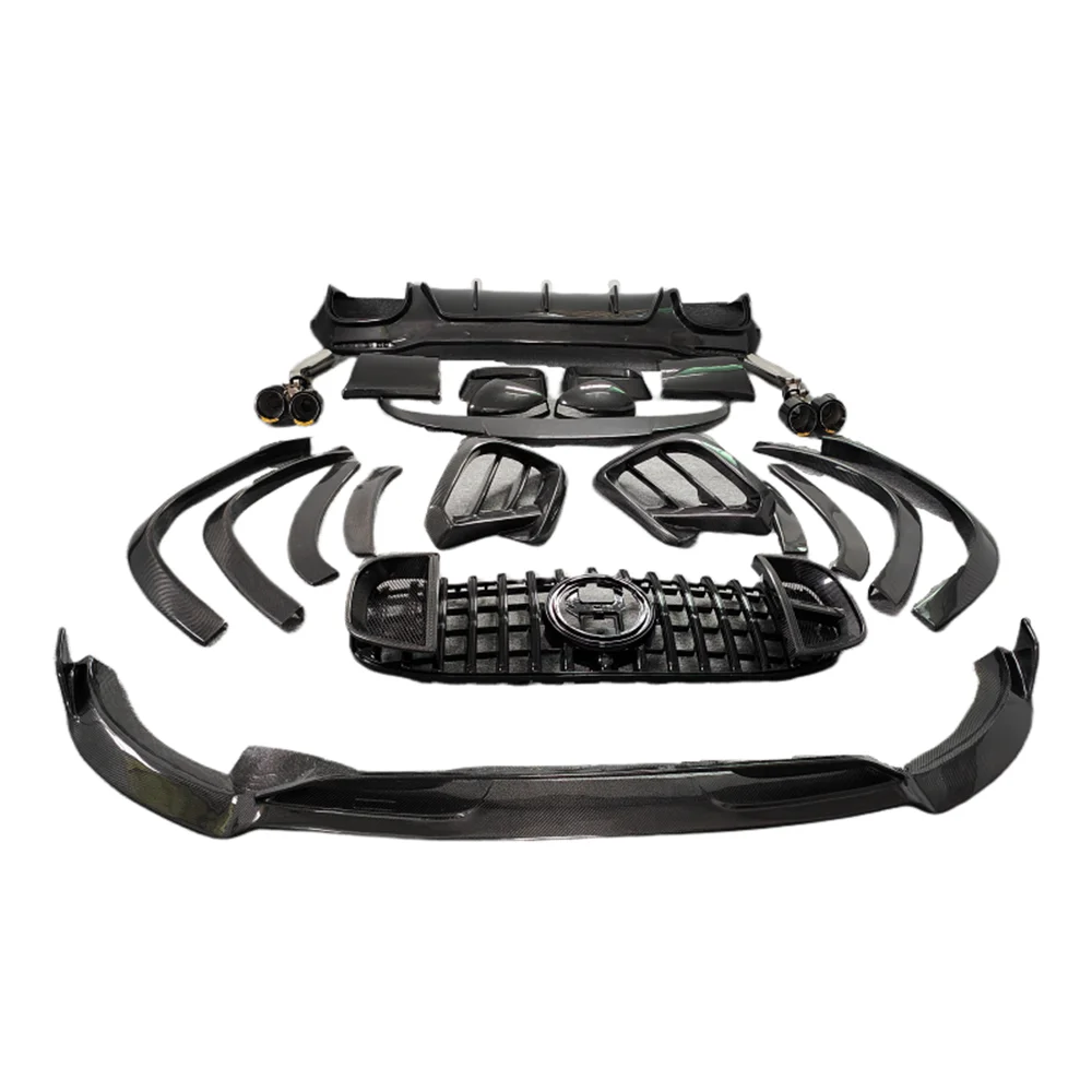 

For Mercedes Benz GLS 63 X166 Body Kit True Carbon Fiber B-Style Front Lip Rear Diffuser Wheel Arch Grille