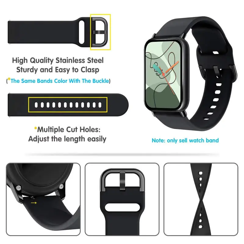 Silikonarmband für Xiaomi Mi Band 10 Pro 9 Pro 8 Pro Smartwatch Armband für Xiaomi Redmi Watch 4 5 6 Band Zubehör – Detail 4