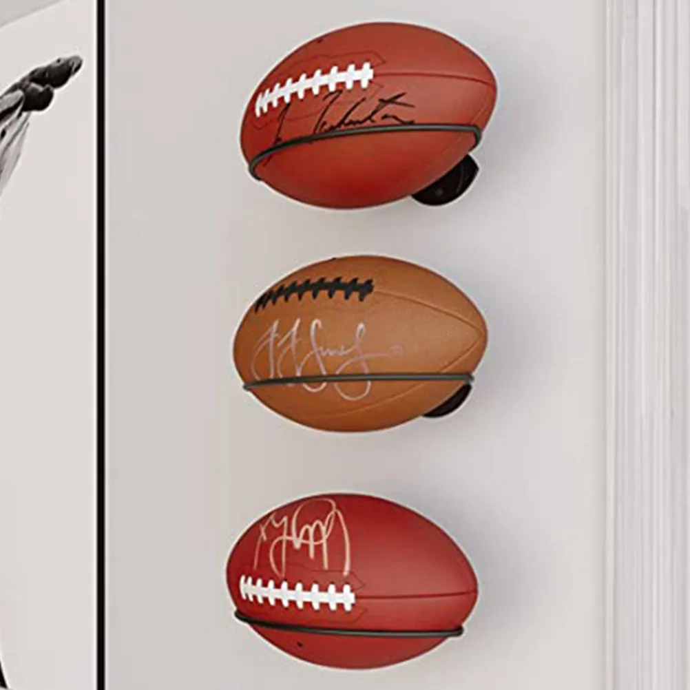 

2Pcs Basketball Wall Holder Heavy Duty Metal Ball Display Rack Wall Mount Sports Ball Storage for Football Soccer Balls