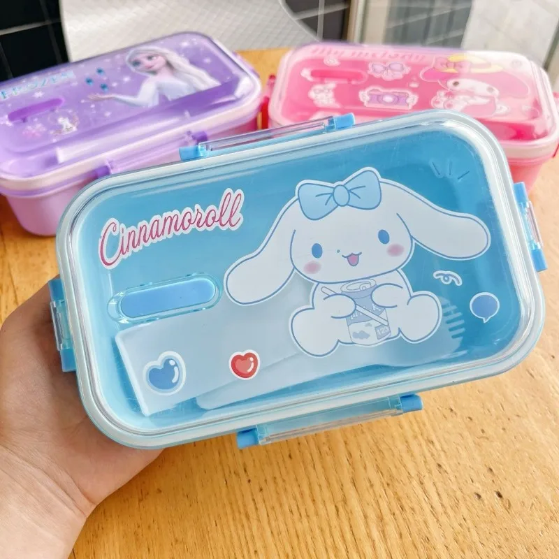 

Sanrio Lunch Box My Melody Cinnamoroll Kuromi Anime Cartoon Printing Lunch Box Children's Insulation Portable Kawaii Bento Box