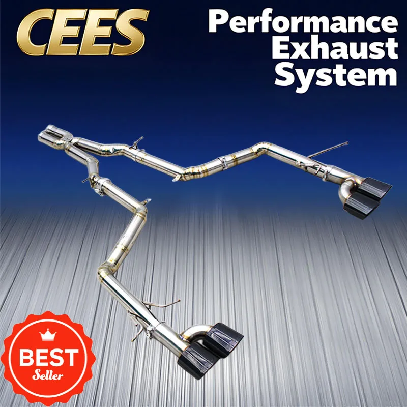 CEES Straight X Pipe Exhaust for Mercedes-Benz C63 AMG W204 6.2L 2011-2015 Catback Racing Pipes C63 Sport Exhaust System