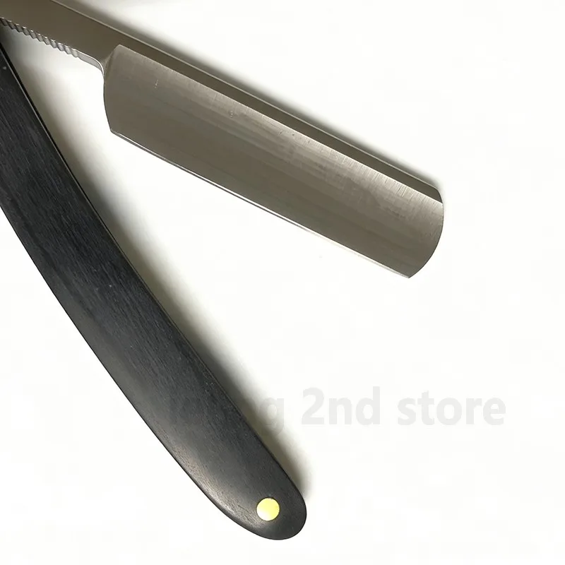 Cut Throat Straight Razor Wood Professional Barber Ebony Men's Razor Folding Hardened Steel High Hardness Sharp Straight Gift