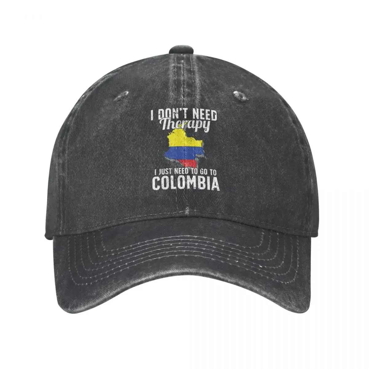 Colombia Flag Washed Baseball Cap Costa Rica Classic Trucker Hat Summer Female Male Outdoor Gym Custom DIY Snapback Cap