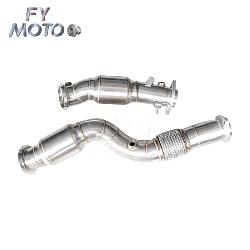 Exhaust Catted Downpipe for BMW S58 G80 G82 M3 M4 2020+ With Flexpipe EURO 6 Standard Without Checking Engine Light LB