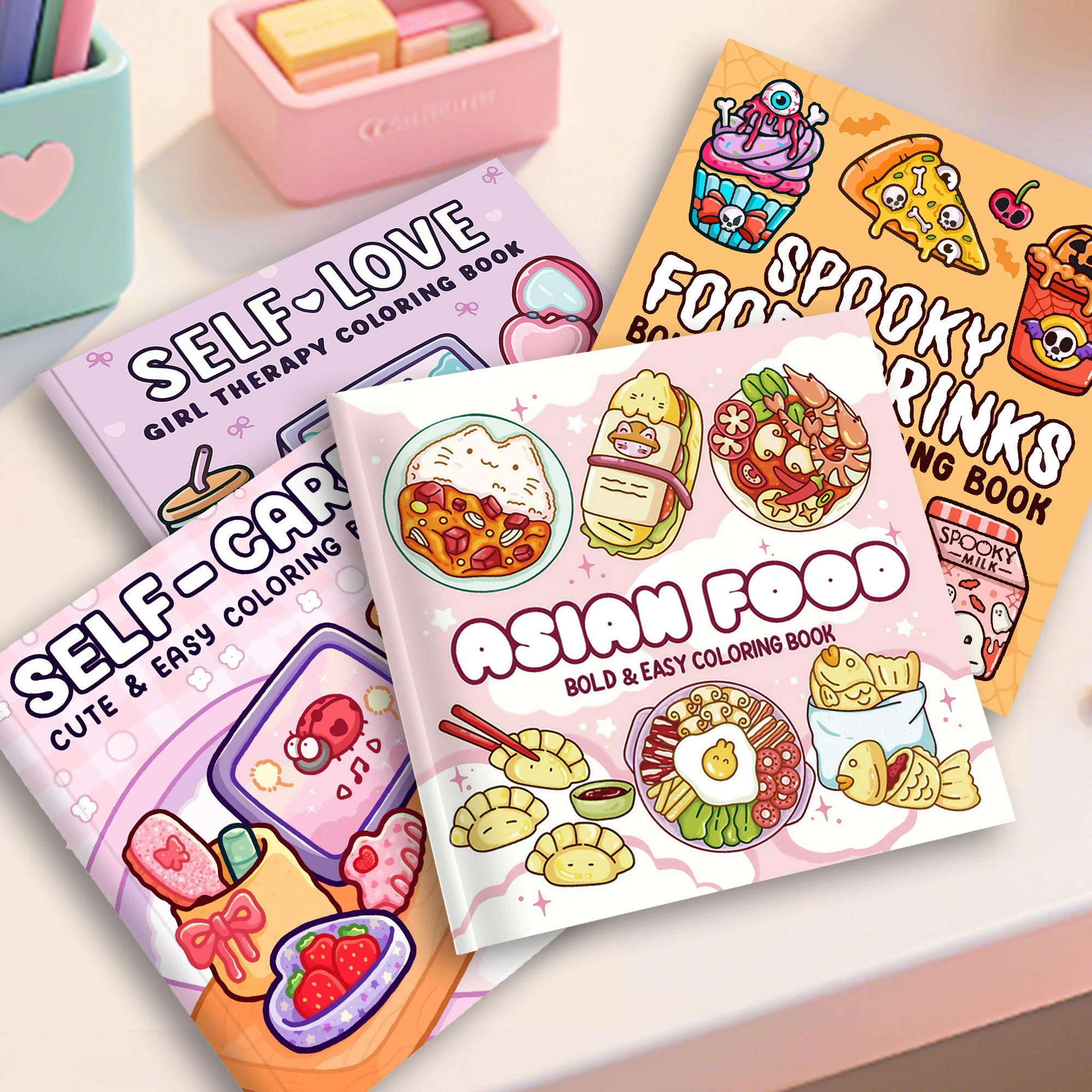 Halloween Weird Food Coloring Book Full of Rich Fantasy Dining Patterns Suitable for Halloween Party Decorations Christmas Gifts Best Friends Share Creative Time Can Also Inspire Artistic Imagination as Art Supplies Decompressing and Fun