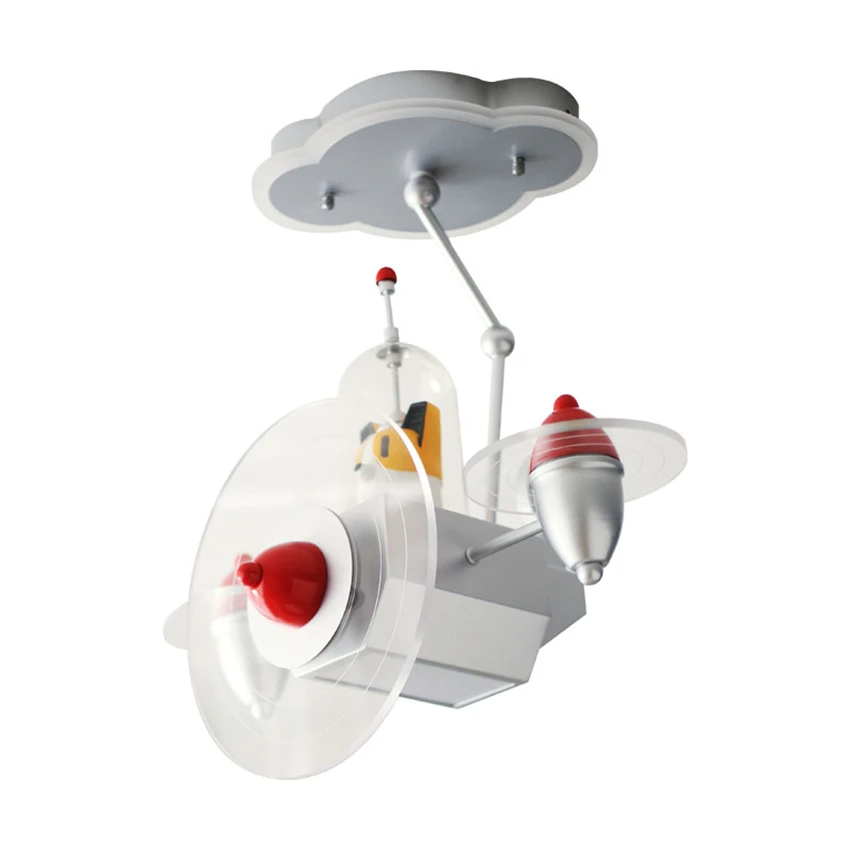 Spaceship cartoon ceiling lights children's room bedroom light LED modern space plane study aisle lighting decor ceiling lamps