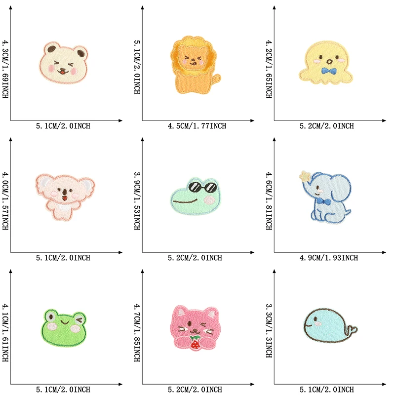 16 stücke Tier Katzen Stern Nette Selbstklebende Patches Für Kleidung Kinder Gestickte Eisen Aufkleber Nähen Stoffe Jacken Diy Parches – Detail 2